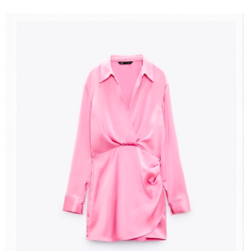 Valentine's Day satin pink dress